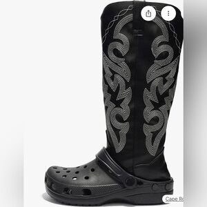 MDT/Cape Robbin Black Embroidered Knee-High Clogs
